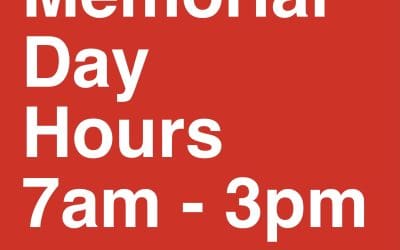 Memorial Day Hours and Weekend Class Schedule